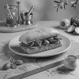 Mushroom Galouti Sandwich