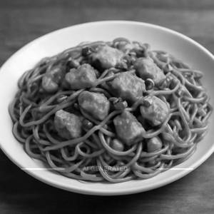 Brown Garlic Noodles Chicken