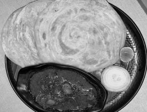 Malabar Paratha with Chicken Curry