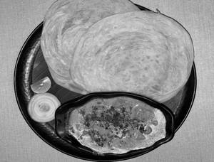Malabar Paratha with Veg Curry