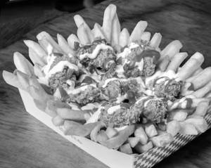 Chicken Popcorn Loaded Fries