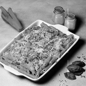 Baked penne [non veg]