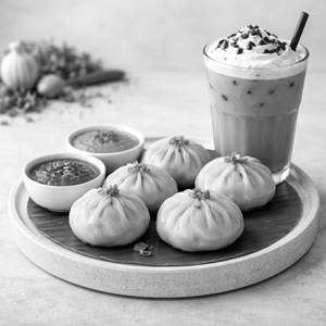 Veg Momos + Cold Coffee