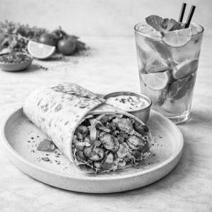 Chicken Cheese Tikka Wrap + Mojito