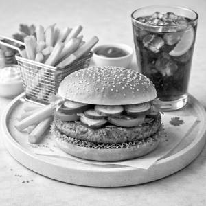 Veggie Delight Burger + Cold Drink + Fries