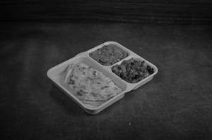 Porotta With Green Peas Masala And Dry Sabji