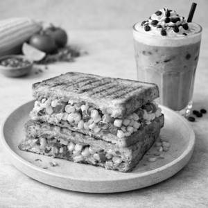 Loaded Corn Sandwich + Cold Coffee