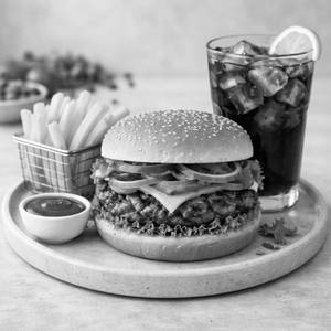 Classic Grilled Burger + Cold Drink + Fries