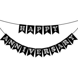 Happy Anniversary Banner (Random Colour)