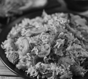 Mushroom briyani
