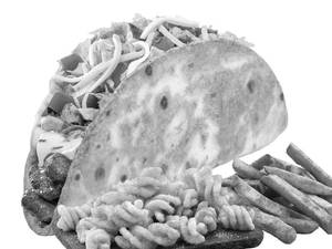 Crunchy Wheat Taco Pinto Bean + Cinnamon Twist + Seasoned Fries