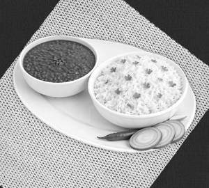 Akkha Masoor Dal  Rice