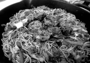 Veg manchurian noodles
