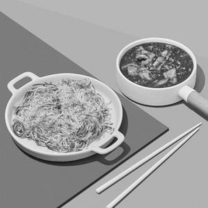 Pan Fried Noodles Chicken