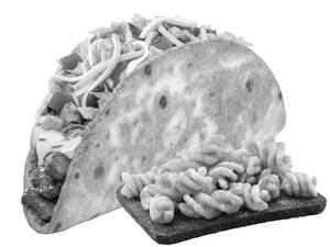 Crunchy wheat taco pinto bean + Cinnamon Twist