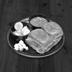 Cheese Pav Bhaji With Extra Pav And Butter