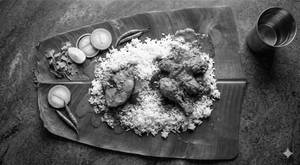 White Rice, Chicken Curry, Fish Fry