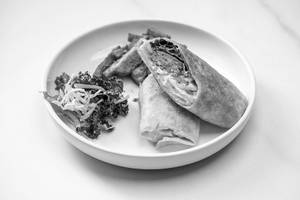 Mediterranean Falafel Wrap With Potato Fries