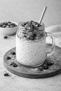 High Protein Choco Almond Cranberry Milk Muesli Jar [450 Ml Mason Jar]