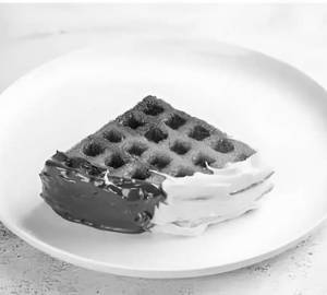 Dark White Waffle