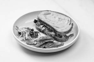 Cheese & Caramelized Onion Sandwich With Sweet Potato Fries