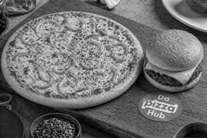 Onion Pizza [4 Slices, 7 inches] + Cheese Burger