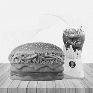 Korean Aloo Tikki Burger Meal