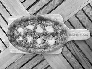 Oval 10"x6" Sourdough Chicken  Green Pesto Pizza