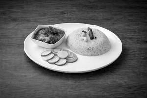 Basanti Pulao With Mutton Kosha And Salad Combo  [2 Pcs]