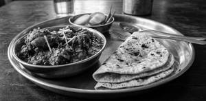 Chicken Kasa Half + 4 Tawa Roti