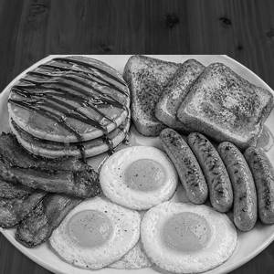 Sweet Tooth Pork Breakfast-Pancakes & French Toast With Oink Sausages