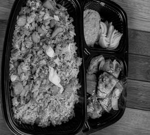 Chicken fried rice and chilli chicken
