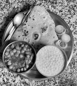 Plain parata (2) with chole