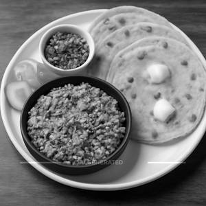 Paneer Bhurji with 4 Butter Roti