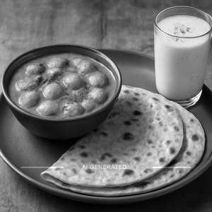 Paneer Angoori with 2 Roti and Buttermilk