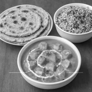 Paneer Butter Masala with 4 Butter Tandoori Roti and Dum Biryani