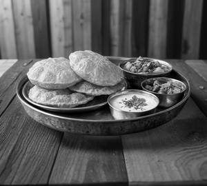 Poori Sabzi with Achar & Dahi