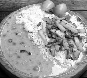 Daal Chawal With Aloo Bhujia