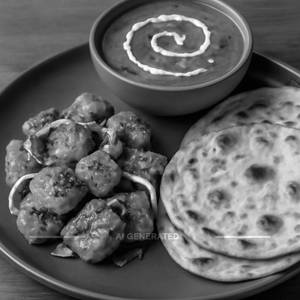 Tawa Paneer with Dal Makhani and 5 Tandoori Roti