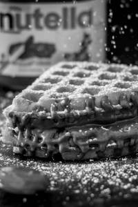 Hazelnut nutella waffle