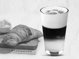 Tall Iced Coconut Toasted Jaggery Espresso with Veg Butter Croissant