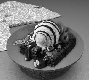 Chocolate Brownie with Ice Cream
