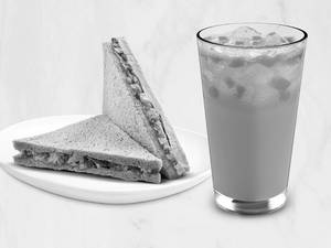 Tall Valencia Orange Peach Refresher with Paneer Tikka Sandwich