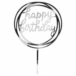 Acrylic Gold Birthday Topper 1pc
