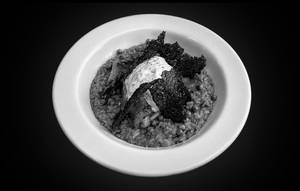 Roasted Red Pepper Purée, Creamy Risotto
