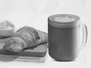 Short Hot Toasted Jaggery Espresso with Veg Butter Croissant
