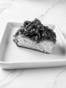 Upside Down Pecan Cake Slice