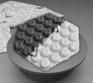 Dark & White Choco Harmony Bubble Waffle