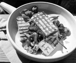 Sauted exotic vegetable with grilled paneer