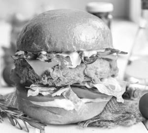 Non veg grilled cheese burger   [non veg]